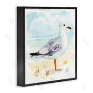 Victoria Barnes | Seagull & Seashells on Shore