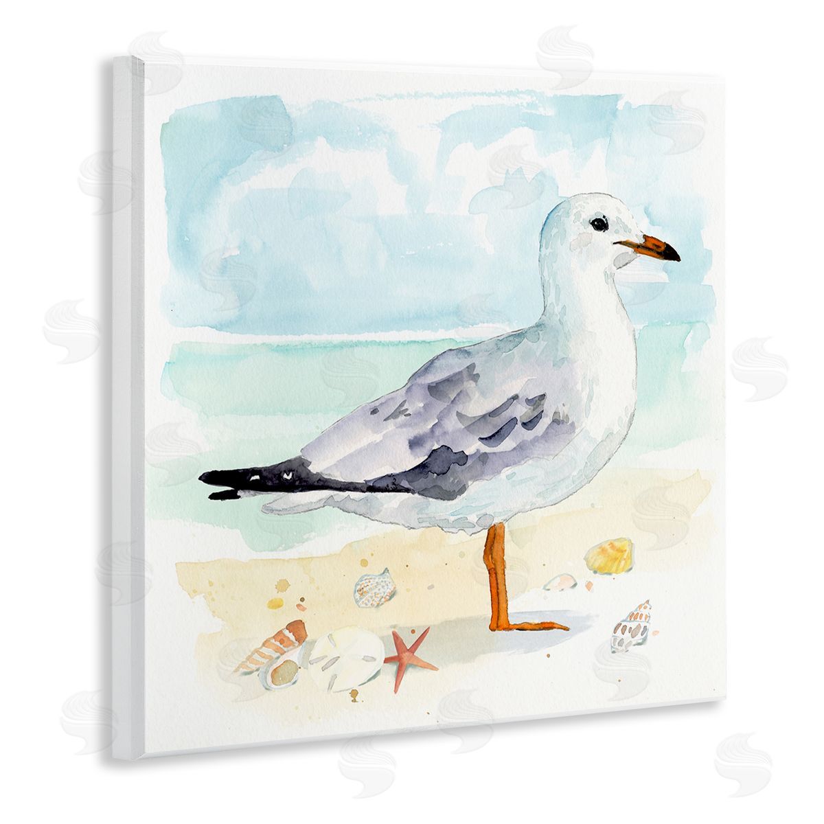 Victoria Barnes | Seagull & Seashells on Shore