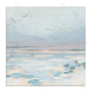June Erica Vess | Birds Flying Beach Scene