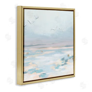 June Erica Vess | Birds Flying Beach Scene