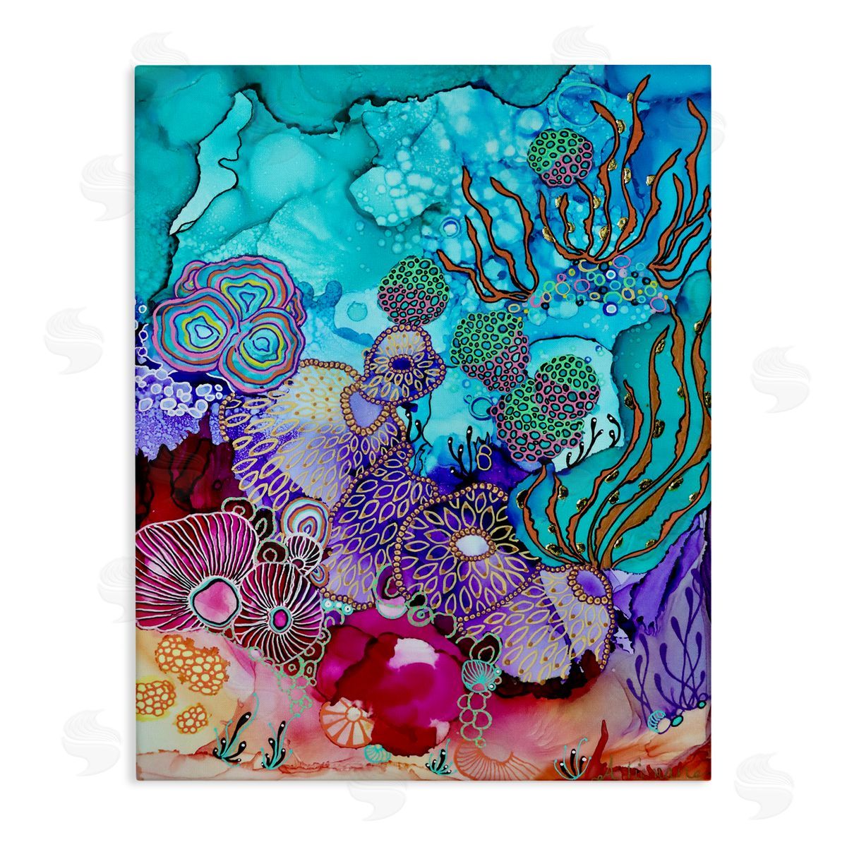 Amy Tieman Modern Coral Reef Canvas Wall Art