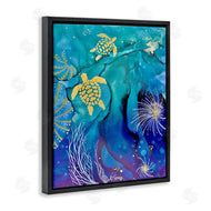 Amy Tieman | Abstract Blue Sea Turtles