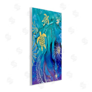 Amy Tieman | Abstract Blue Sea Turtles