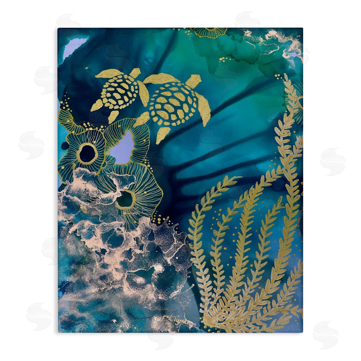 Amy Tieman Modern Sea Life Patterns Canvas Wall Art