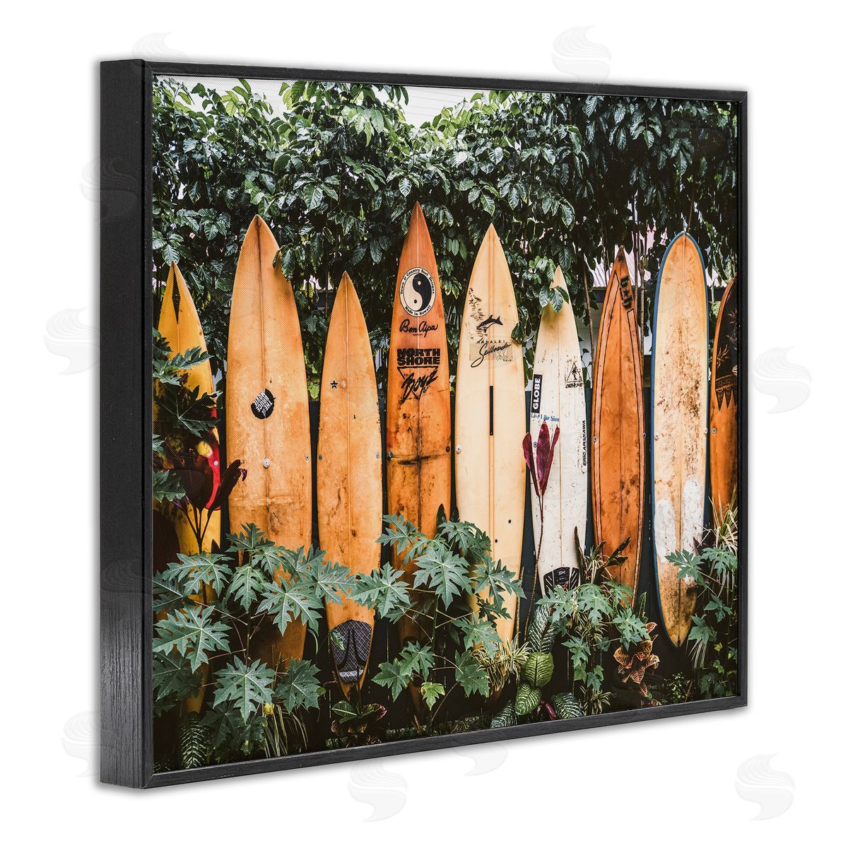 Krista Broadway Surf Boards in Nature Black Framed Giclee Wall Artside_