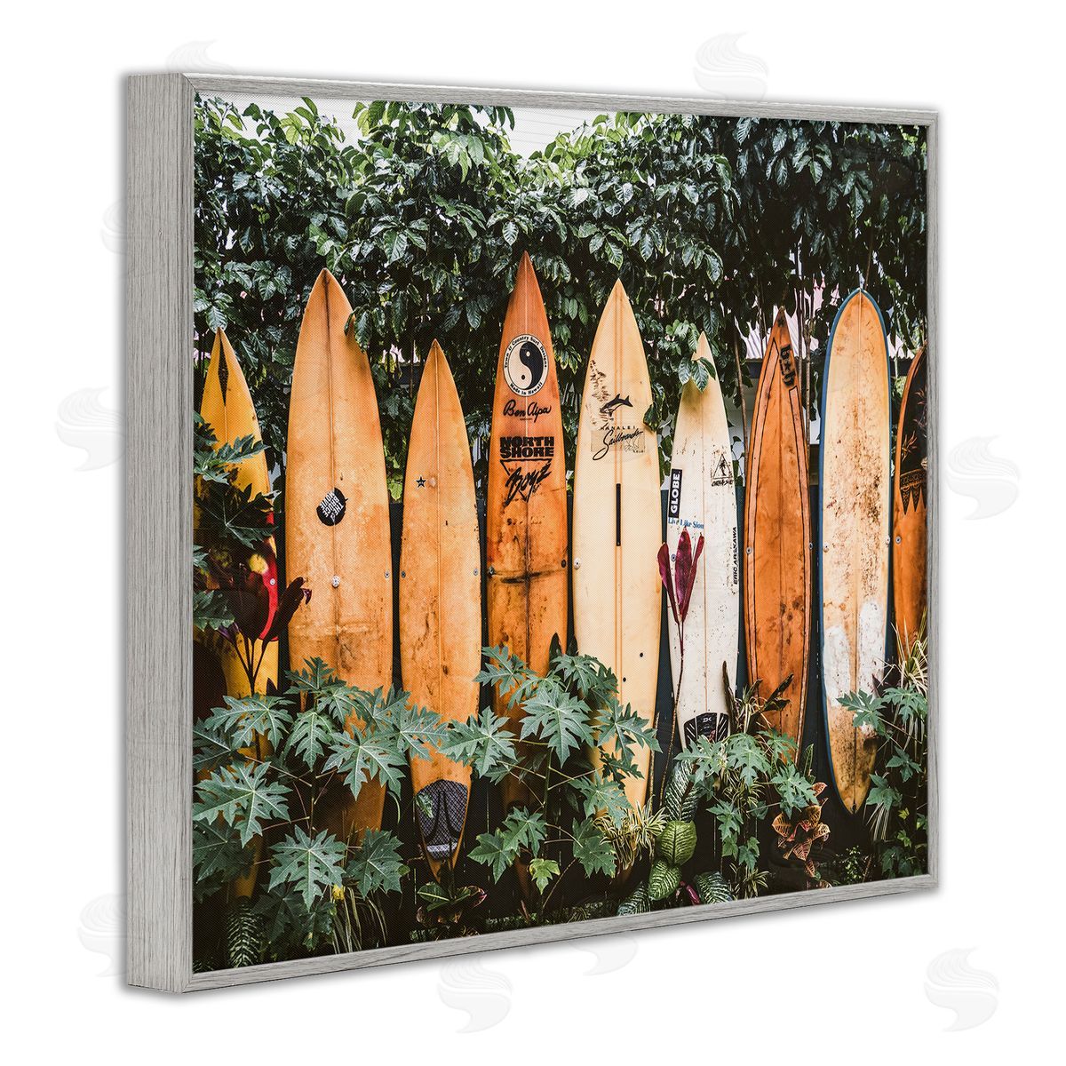 Krista Broadway Surf Boards in Nature Gray Framed Giclee Wall Artside_