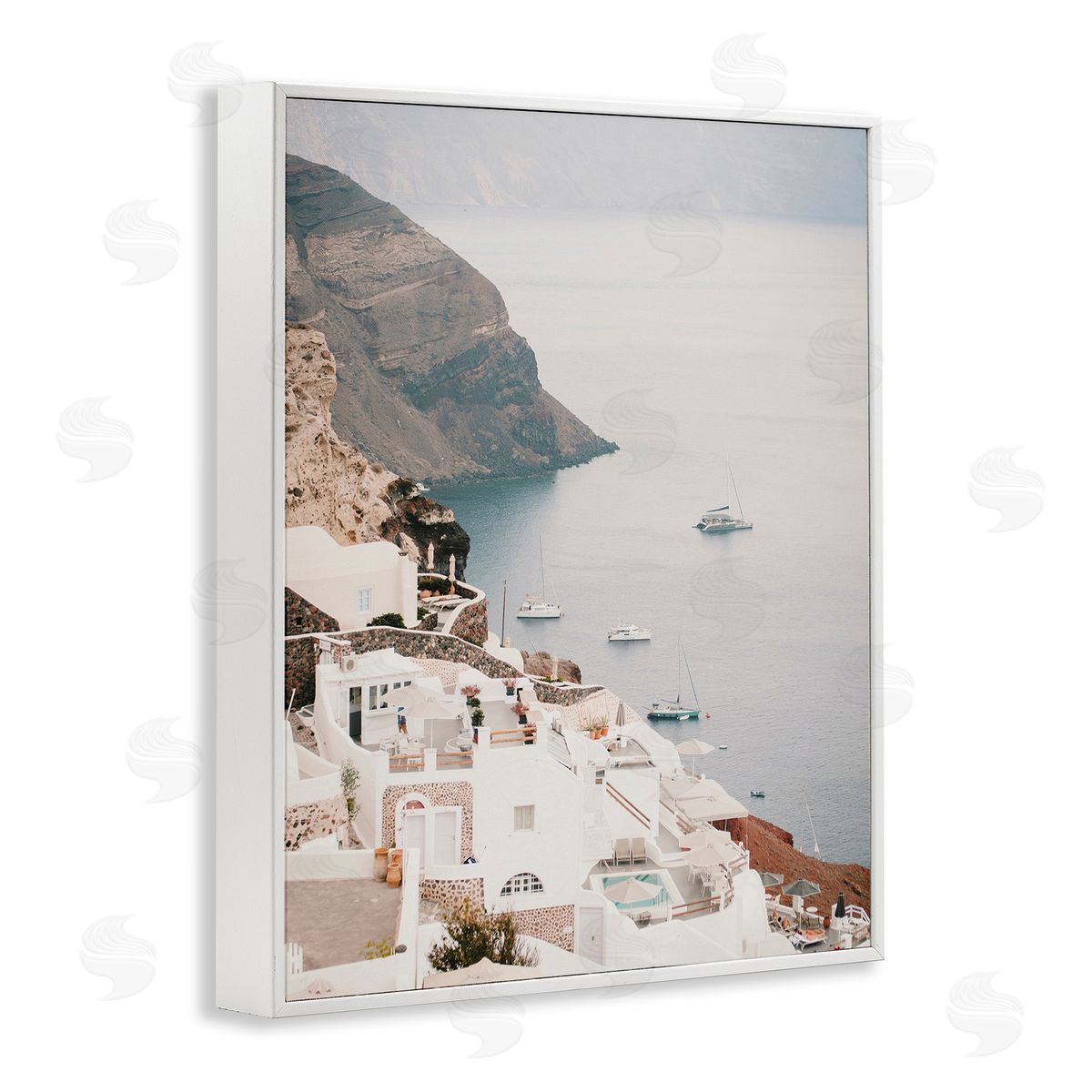 Krista Broadway Coastal Port Town White Framed Giclee Wall Artside_