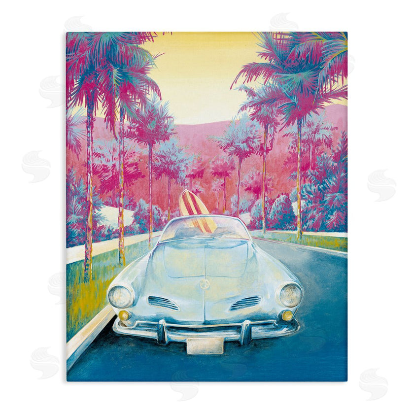 Cloverfield & Co. Tropical Classic Car Canvas Wall Art
