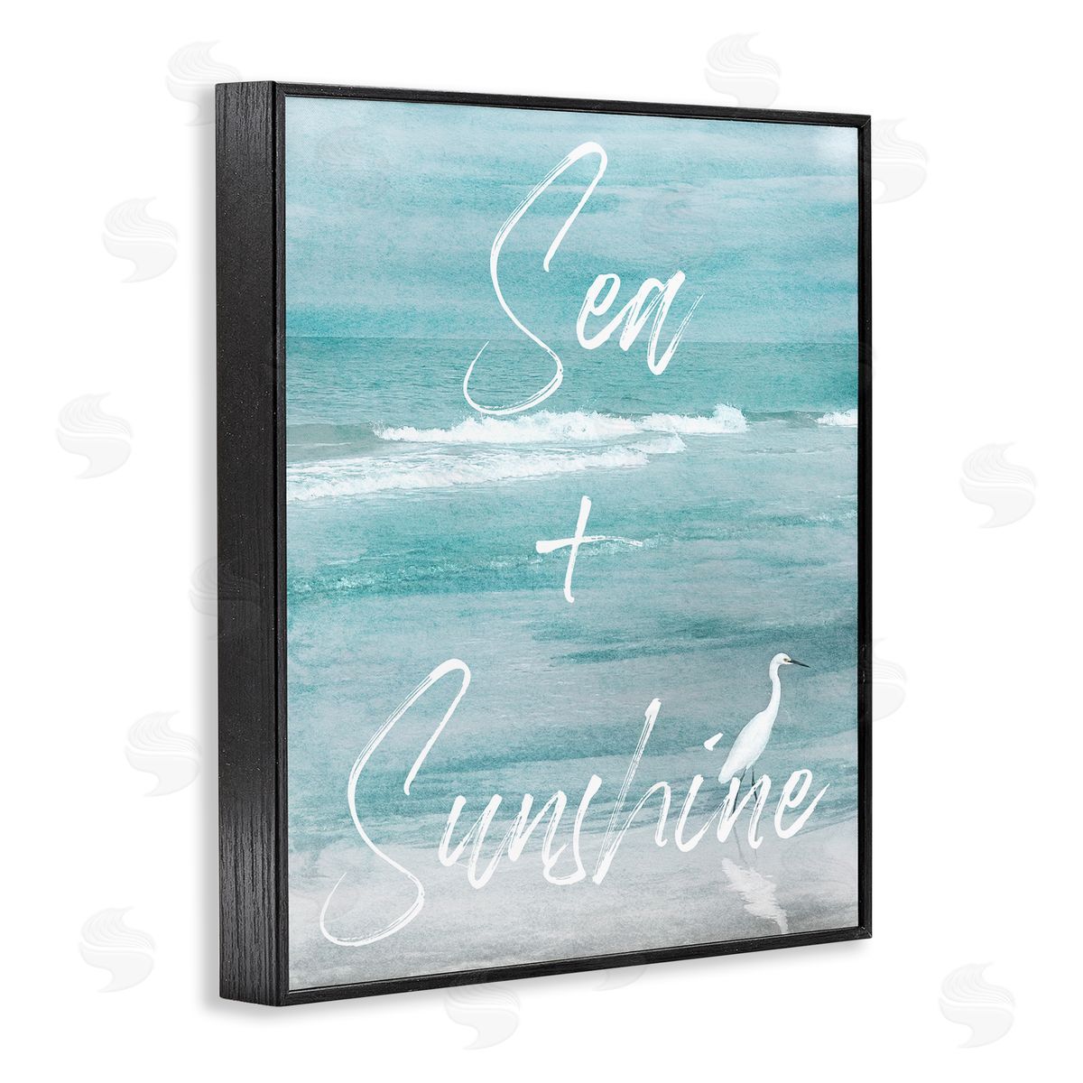 Christine Zalewski Sea & Sunshine Phrase Black Framed Giclee Wall Artside_