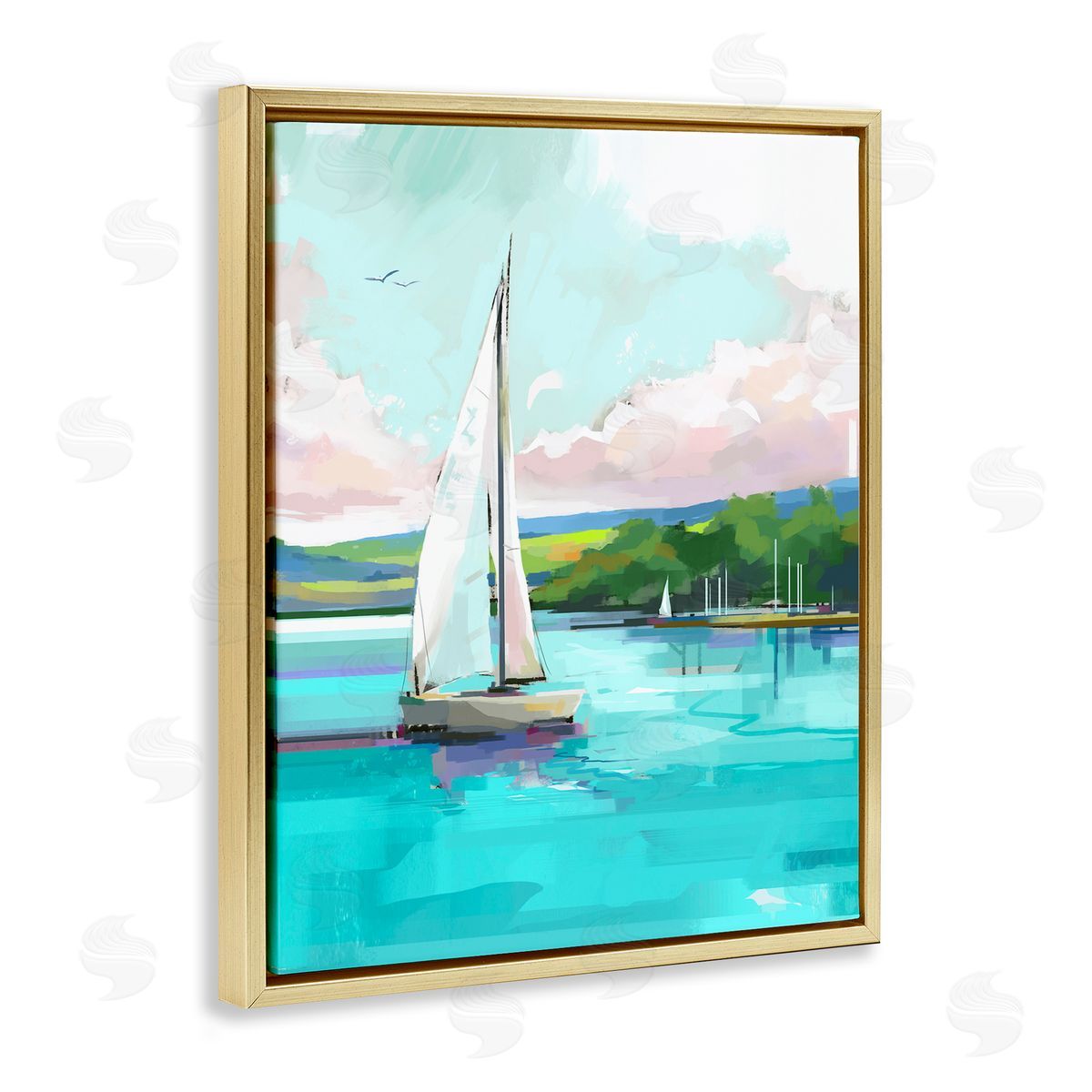 David Owens Illustration | Sailboat in Coastal Marina