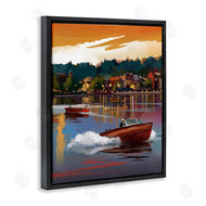 David Owens Illustration | Boats at Sunset Pier