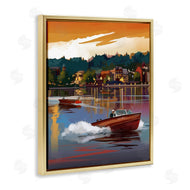 David Owens Illustration | Boats at Sunset Pier
