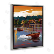 David Owens Illustration | Boats at Sunset Pier