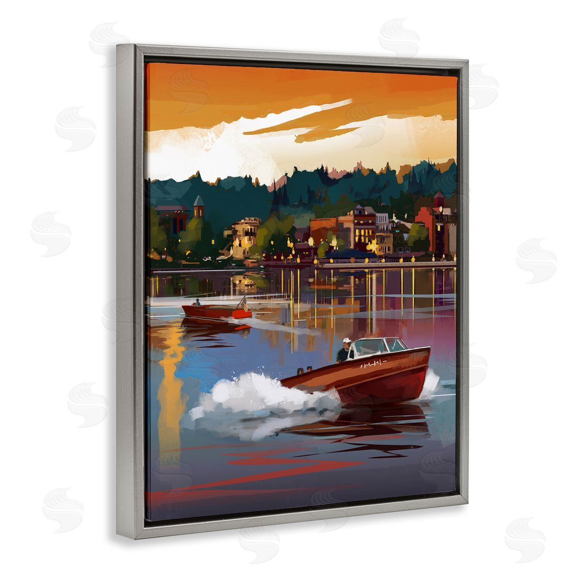 David Owens Illustration | Boats at Sunset Pier