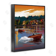 David Owens Illustration | Boats at Sunset Pier