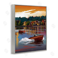 David Owens Illustration | Boats at Sunset Pier