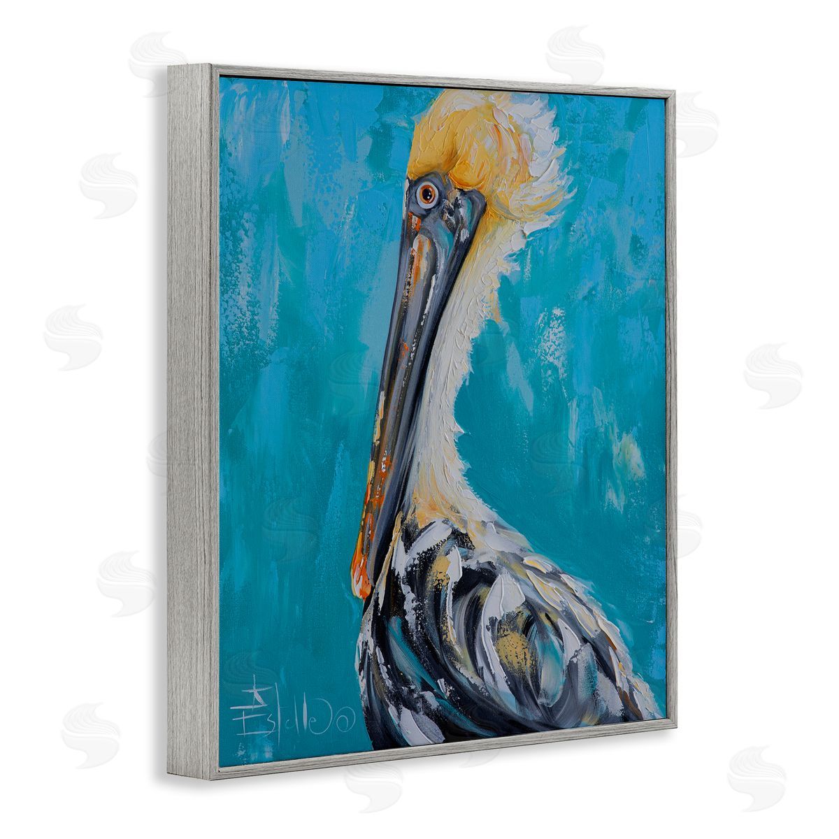 Estelle Grengs | Blue Pelican Painting