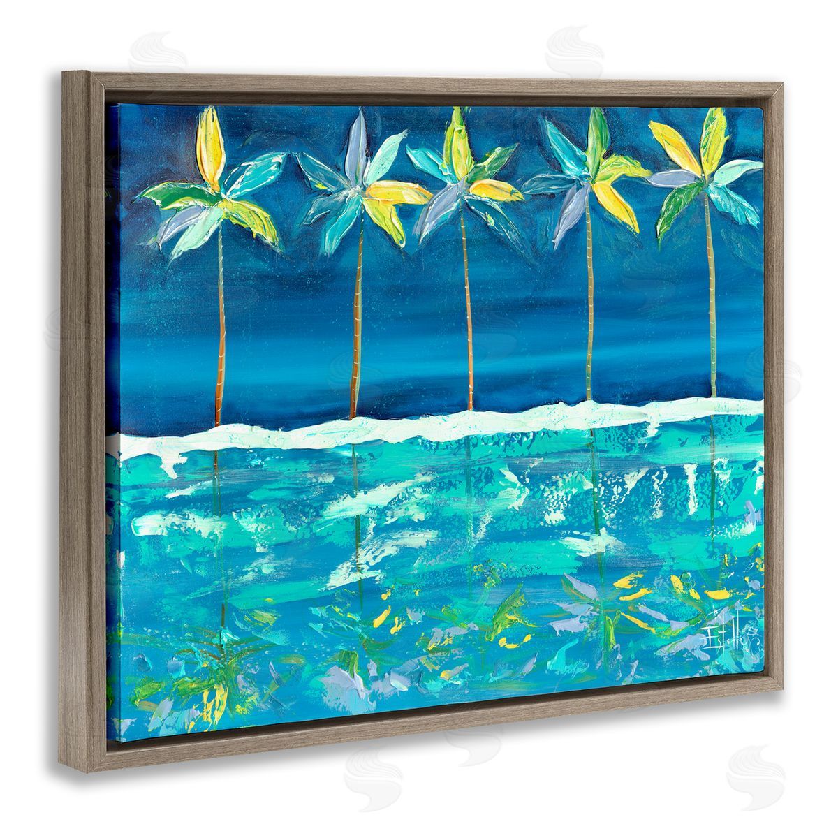 Estelle Grengs | Blue Abstract Palms