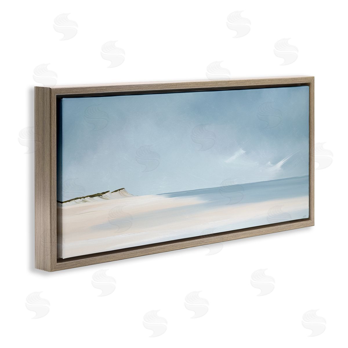 Rick Fleury Summer Shore Landscape Brown Floater Frame Canvas Artside_