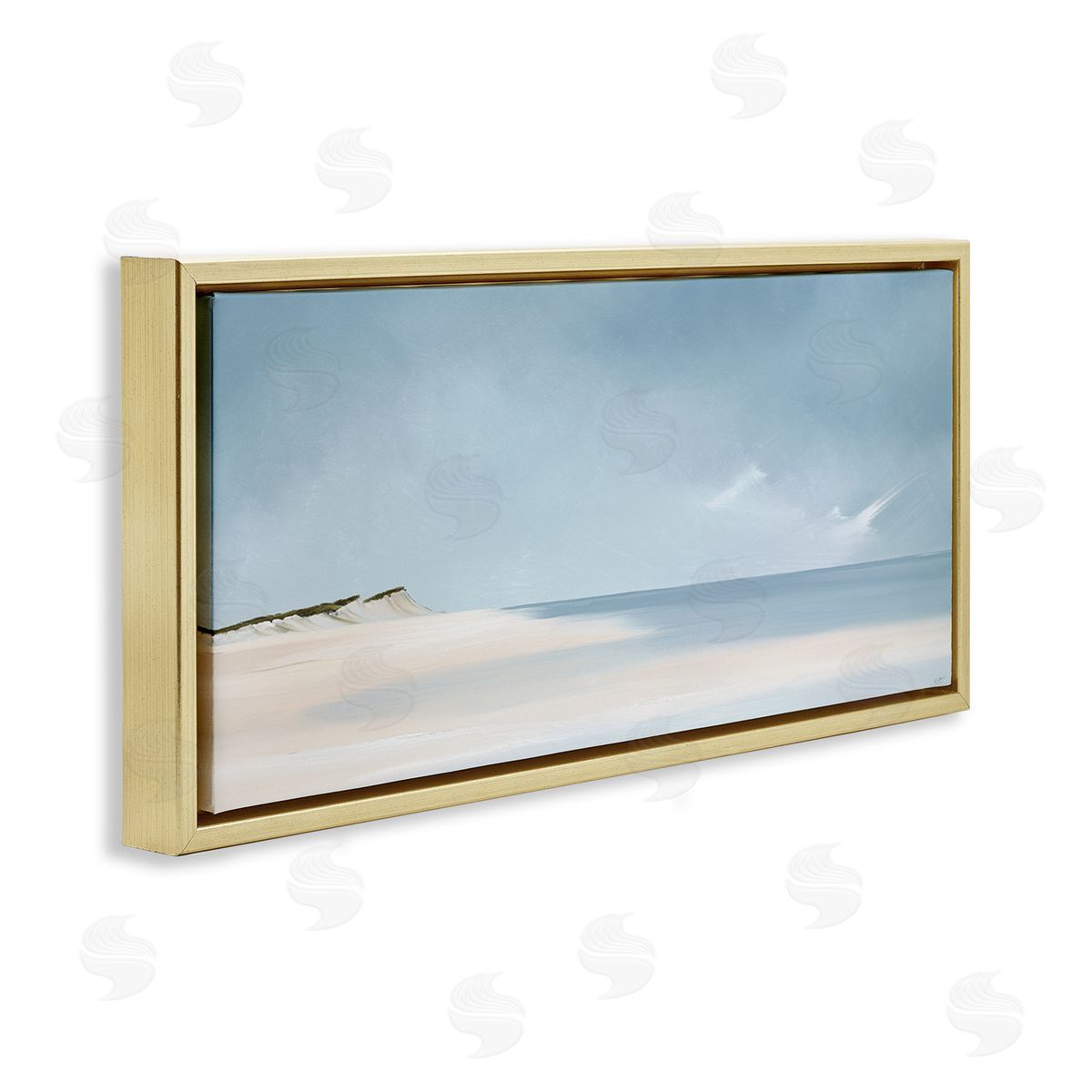 Rick Fleury Summer Shore Landscape Gold Floater Frame Canvas Artside_