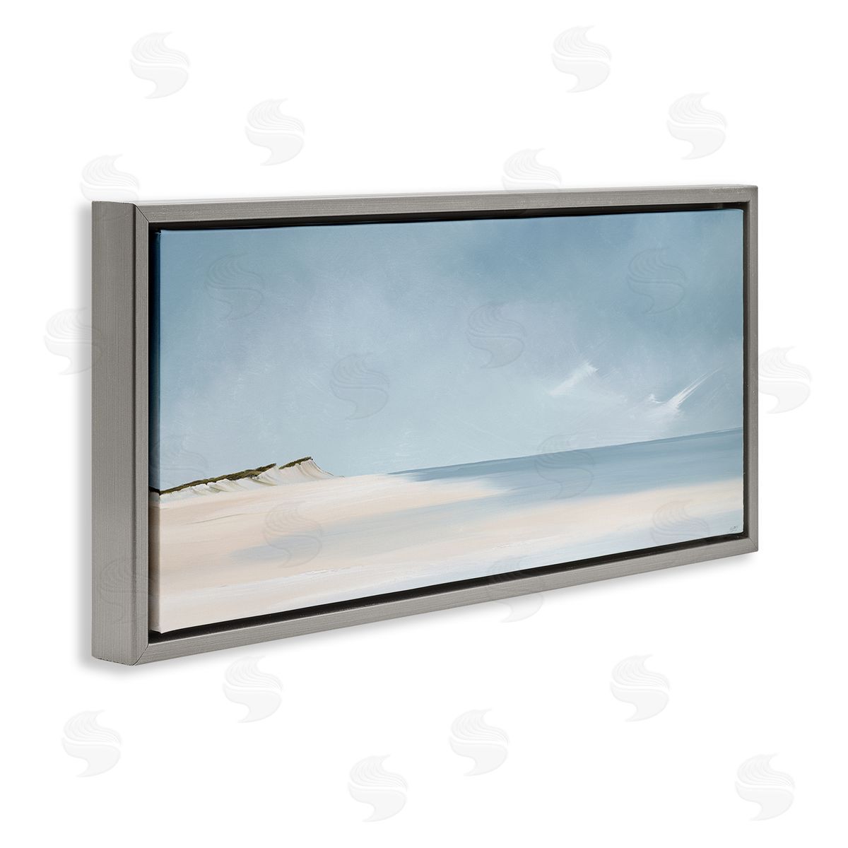 Rick Fleury Summer Shore Landscape Gray Floater Frame Canvas Artside_