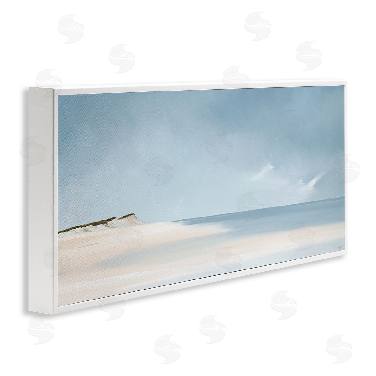 Rick Fleury Summer Shore Landscape White Framed Giclee Wall Artside_