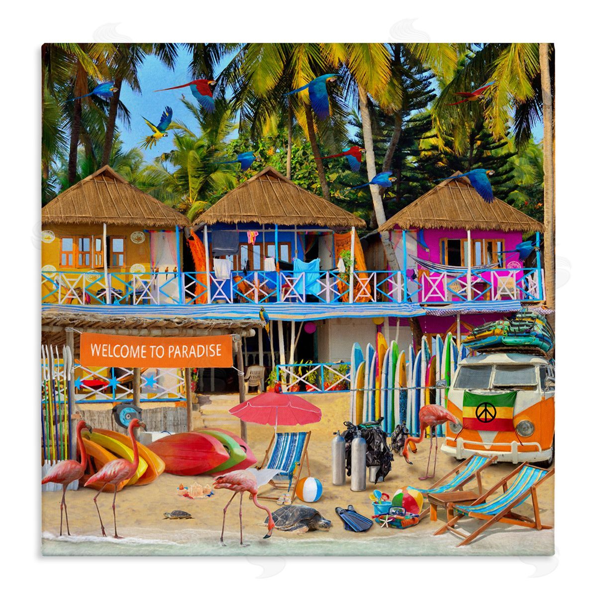 Grateful Licensing Studio Paradise Beach Resort Canvas Wall Art