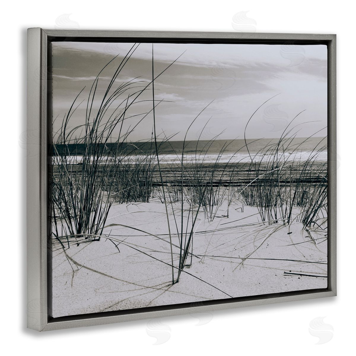 Graffitee Studios Ocean Dunes Photography Gray Floater Frame Canvas Artside_