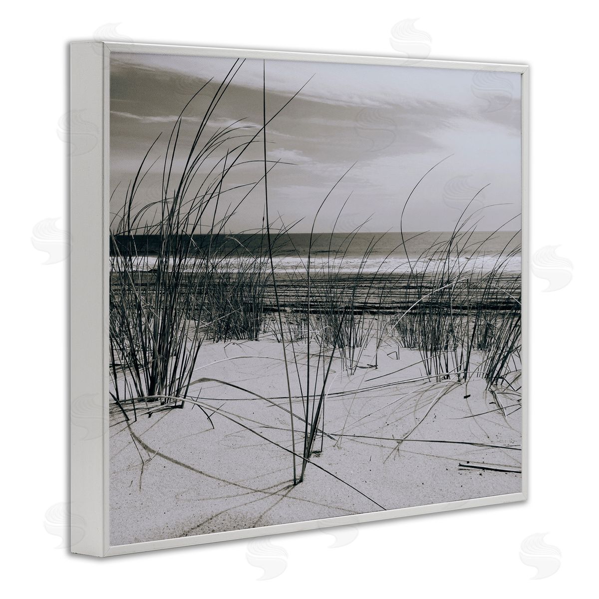 Graffitee Studios Ocean Dunes Photography White Framed Giclee Wall Artside_