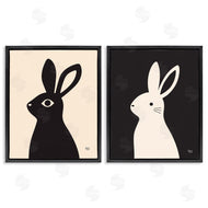 Jessica Beck | Cream & Black Rabbits