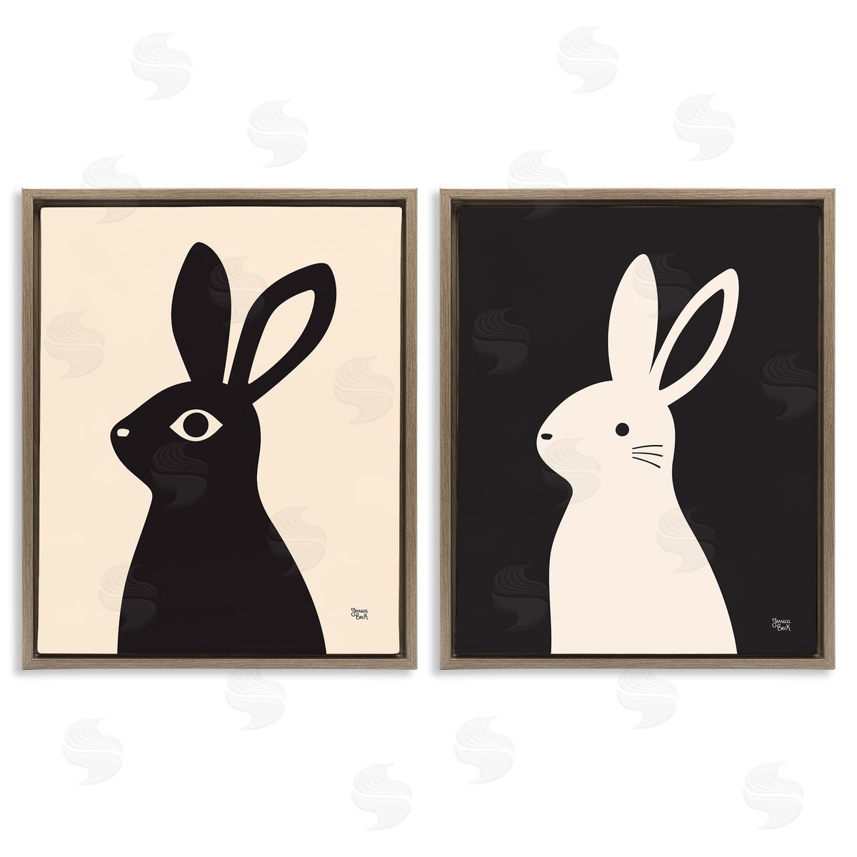 Jessica Beck | Cream & Black Rabbits