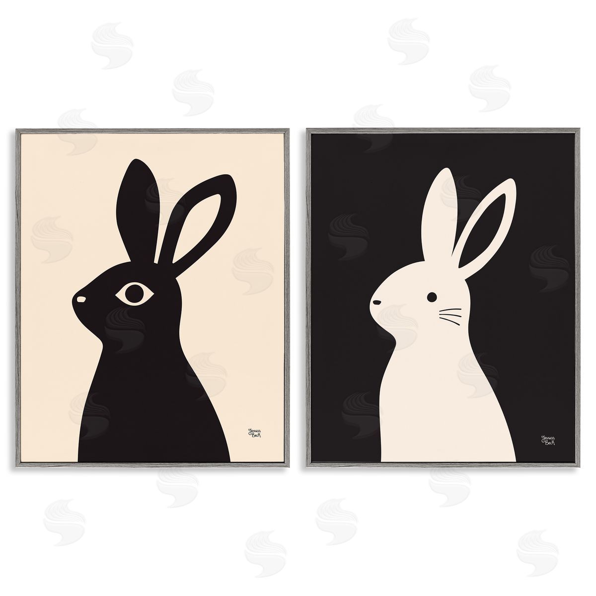 Jessica Beck | Cream & Black Rabbits