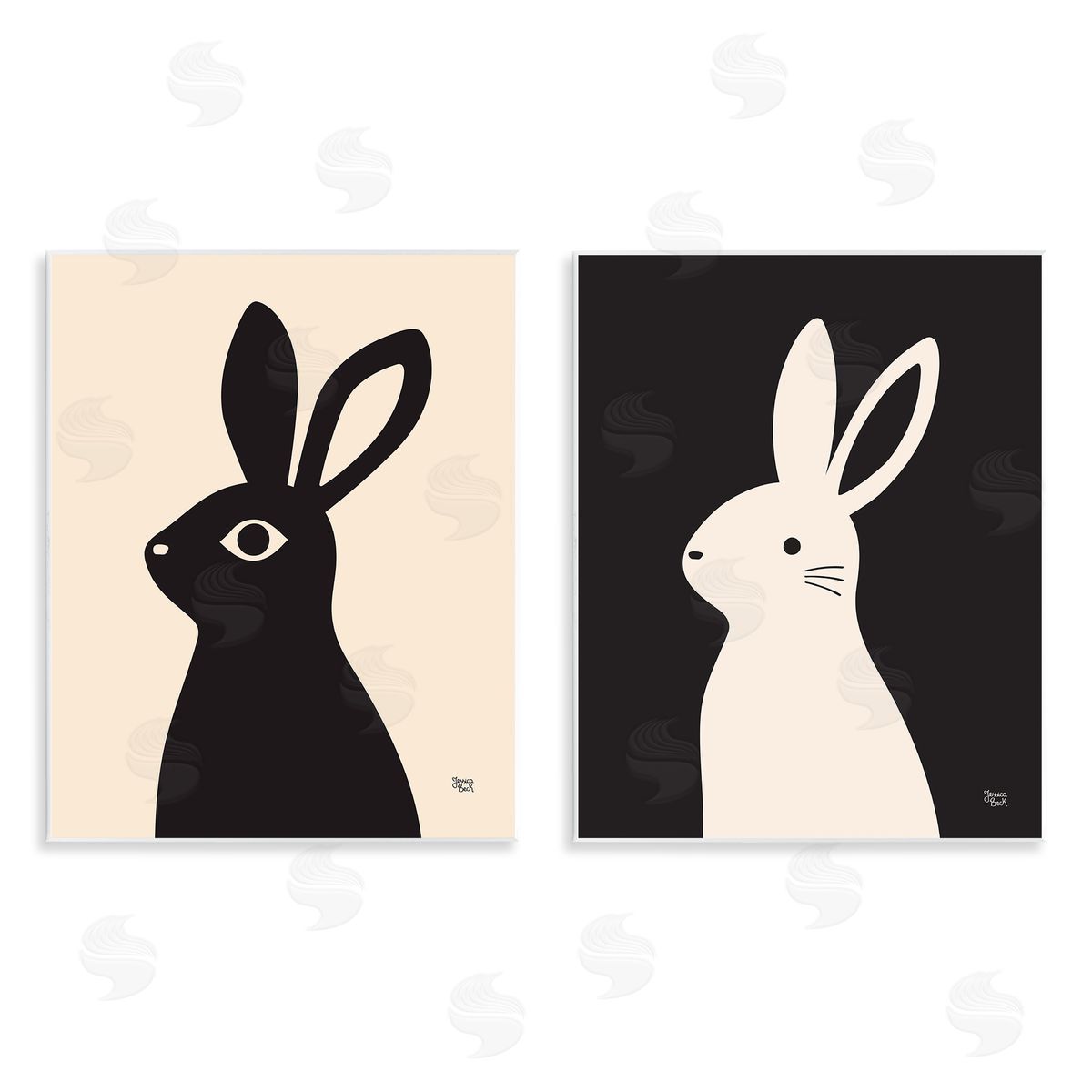 Jessica Beck | Cream & Black Rabbits