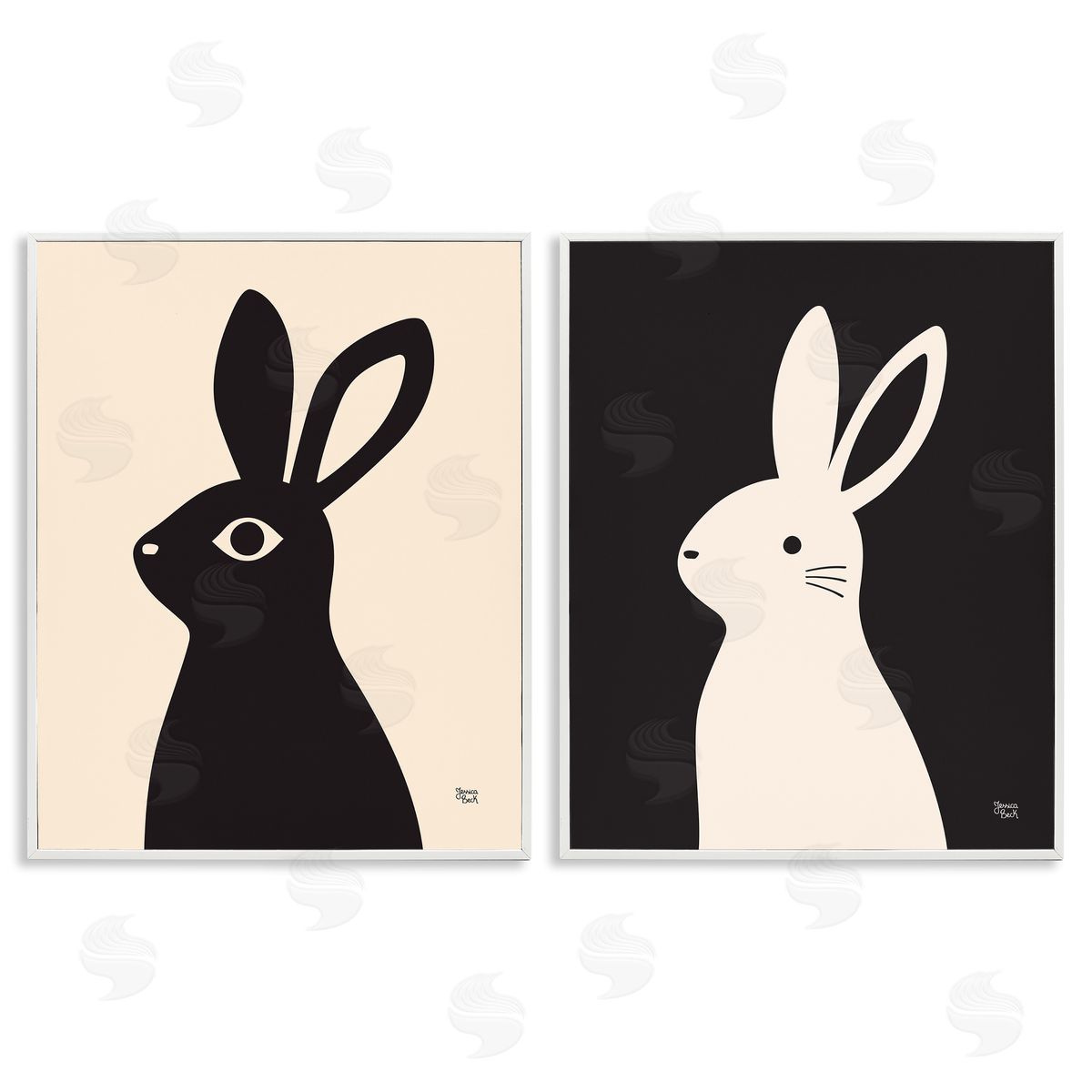 Jessica Beck | Cream & Black Rabbits