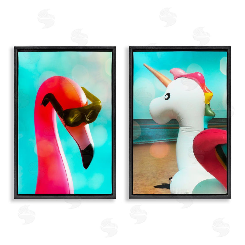 Graffi*tee Studios | Unicorn & Flamingo Basking