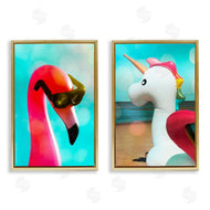 Graffi*tee Studios | Unicorn & Flamingo Basking