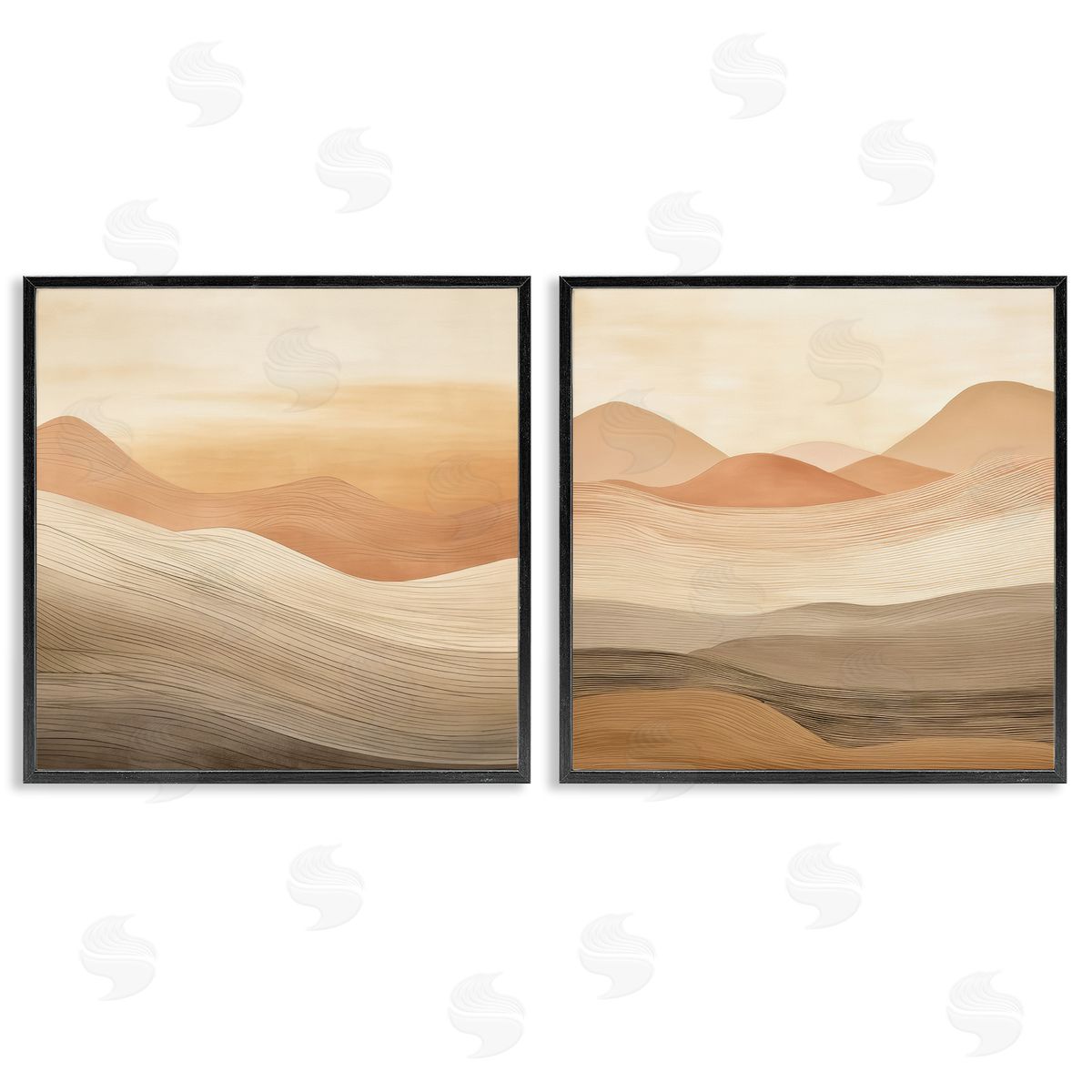 Sweeping Desert Dunes Black Frame Print Wall Art, Home Decor by Irena Orlov