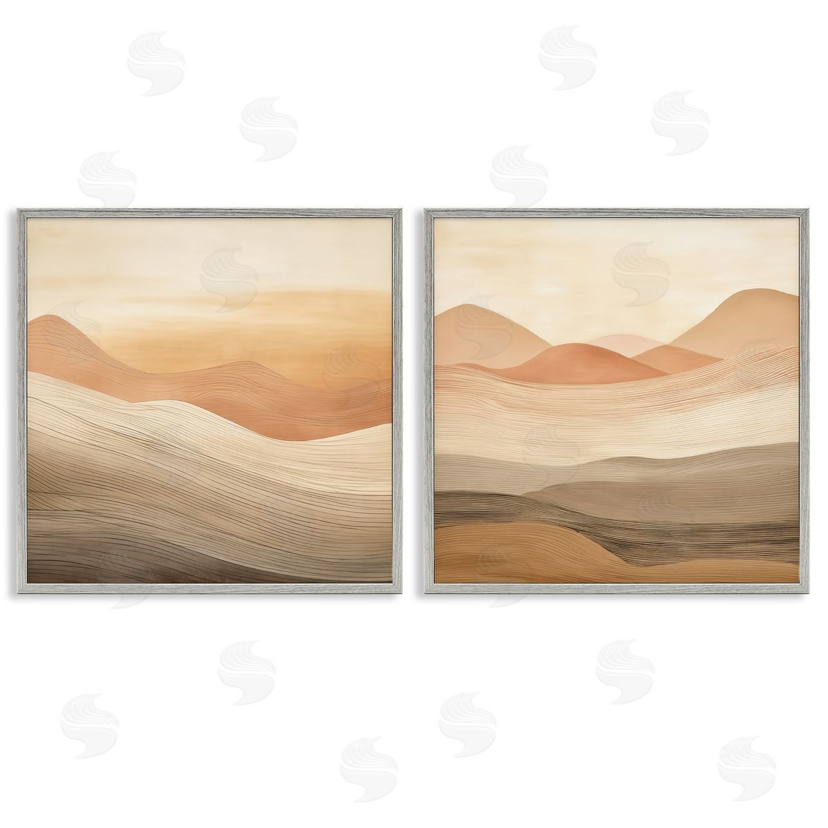 Sweeping Desert Dunes Grey Frame Print Wall Art, Home Decor by Irena Orlov