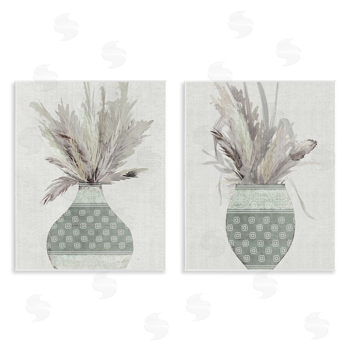 Boho Rustic Plant Vases Wood Plaque Wall Art, Home Decor by Susan Jill