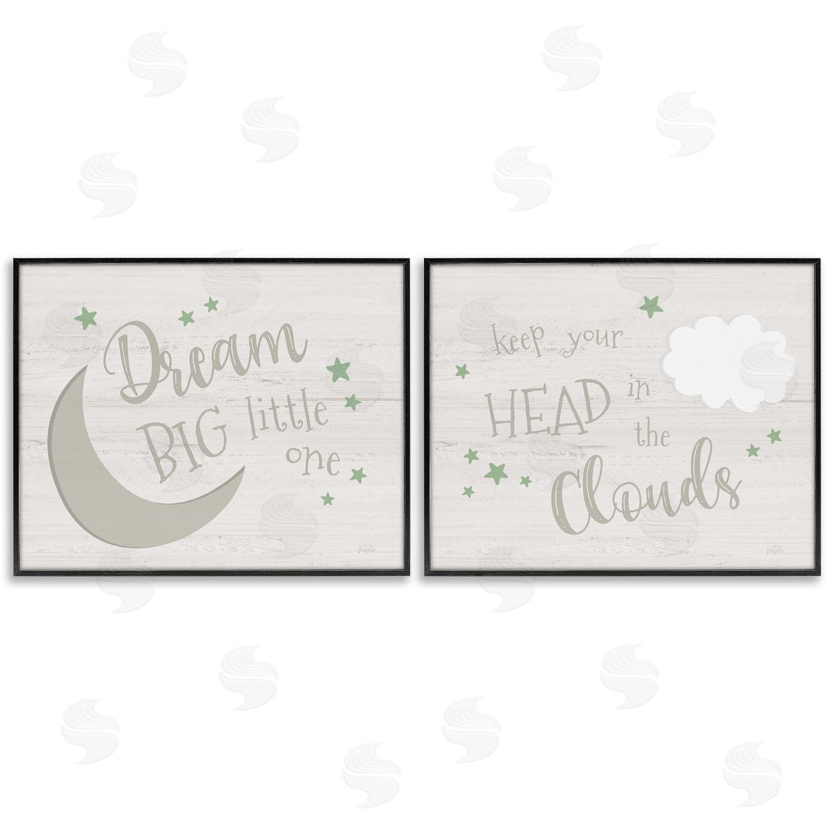 Nursery Dreams Quotes Black Frame Print Wall Art, Home Decor by Natalie Carpentieri