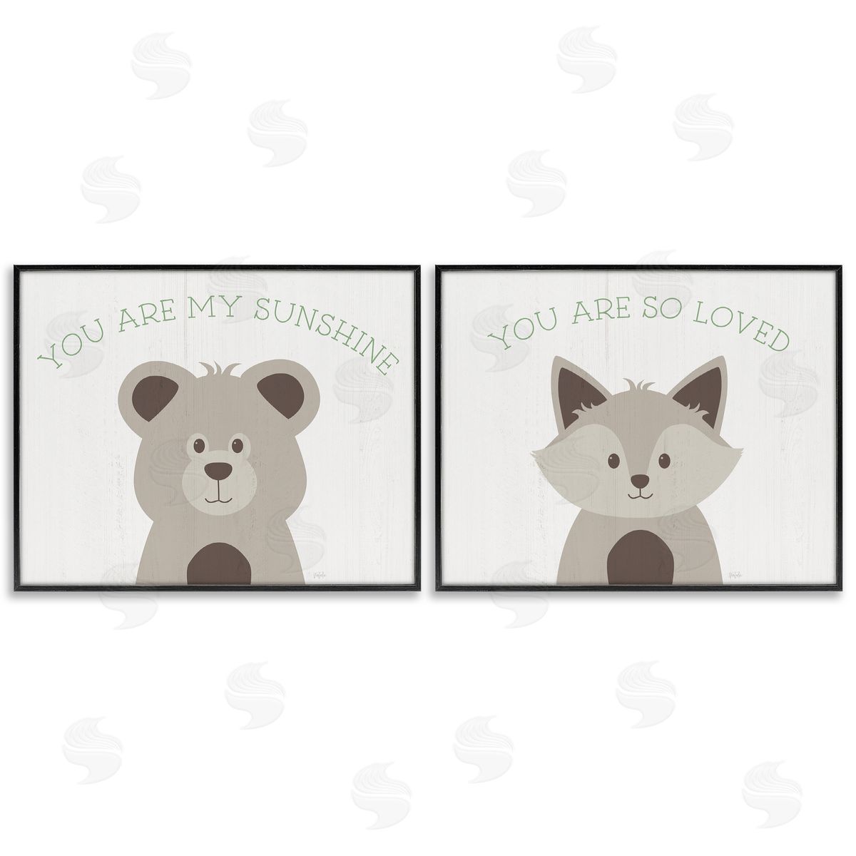Uplifting Kid's Animal Quotes Black Frame Print Wall Art, Home Decor by Natalie Carpentieri