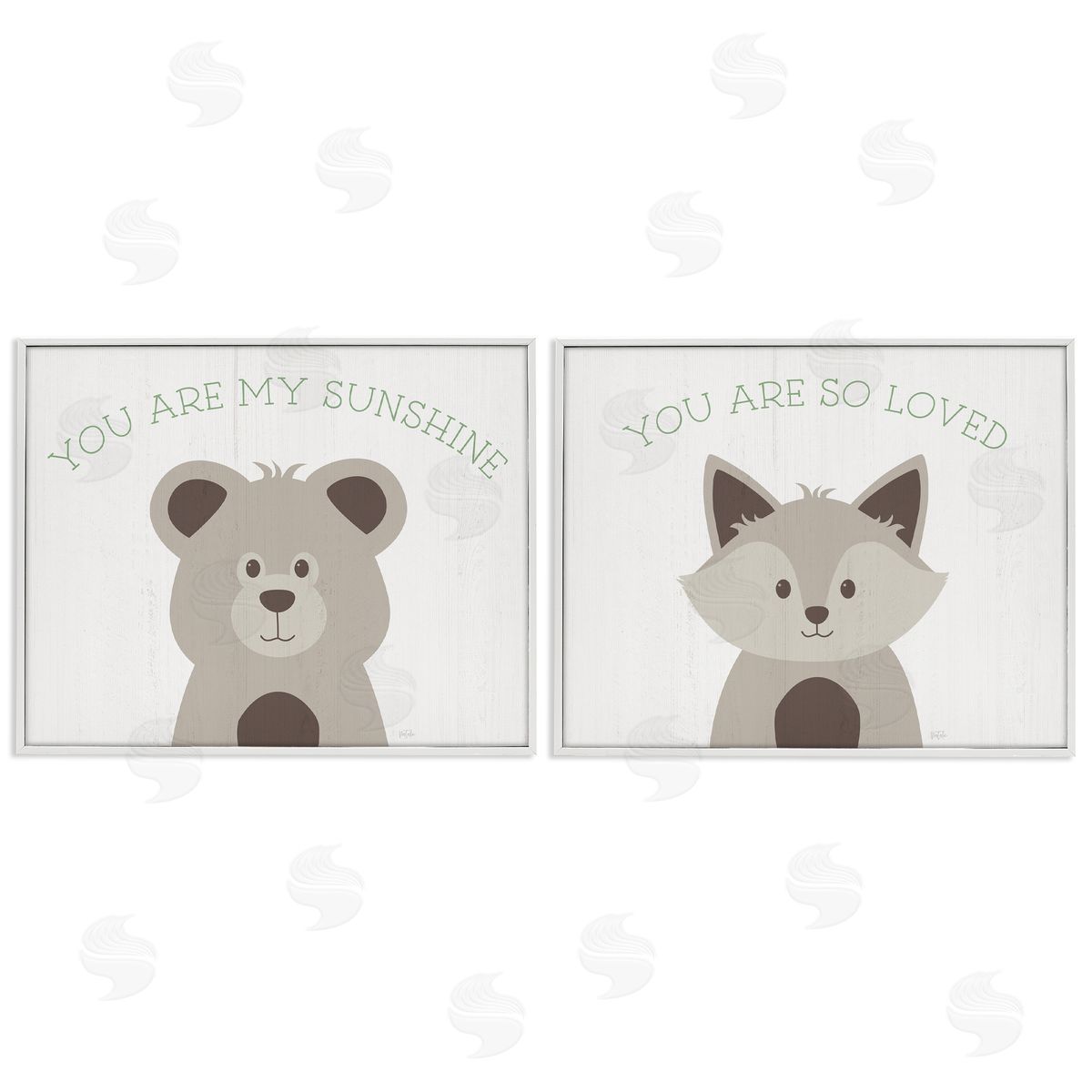 Uplifting Kid's Animal Quotes White Frame Print Wall Art, Home Decor by Natalie Carpentieri