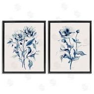 Carol Robinson | Blue Sketched Flowers