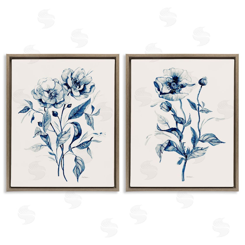 Carol Robinson | Blue Sketched Flowers