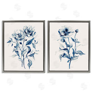 Carol Robinson | Blue Sketched Flowers