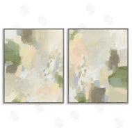June Erica Vess  | Beige Abstract with Speckles