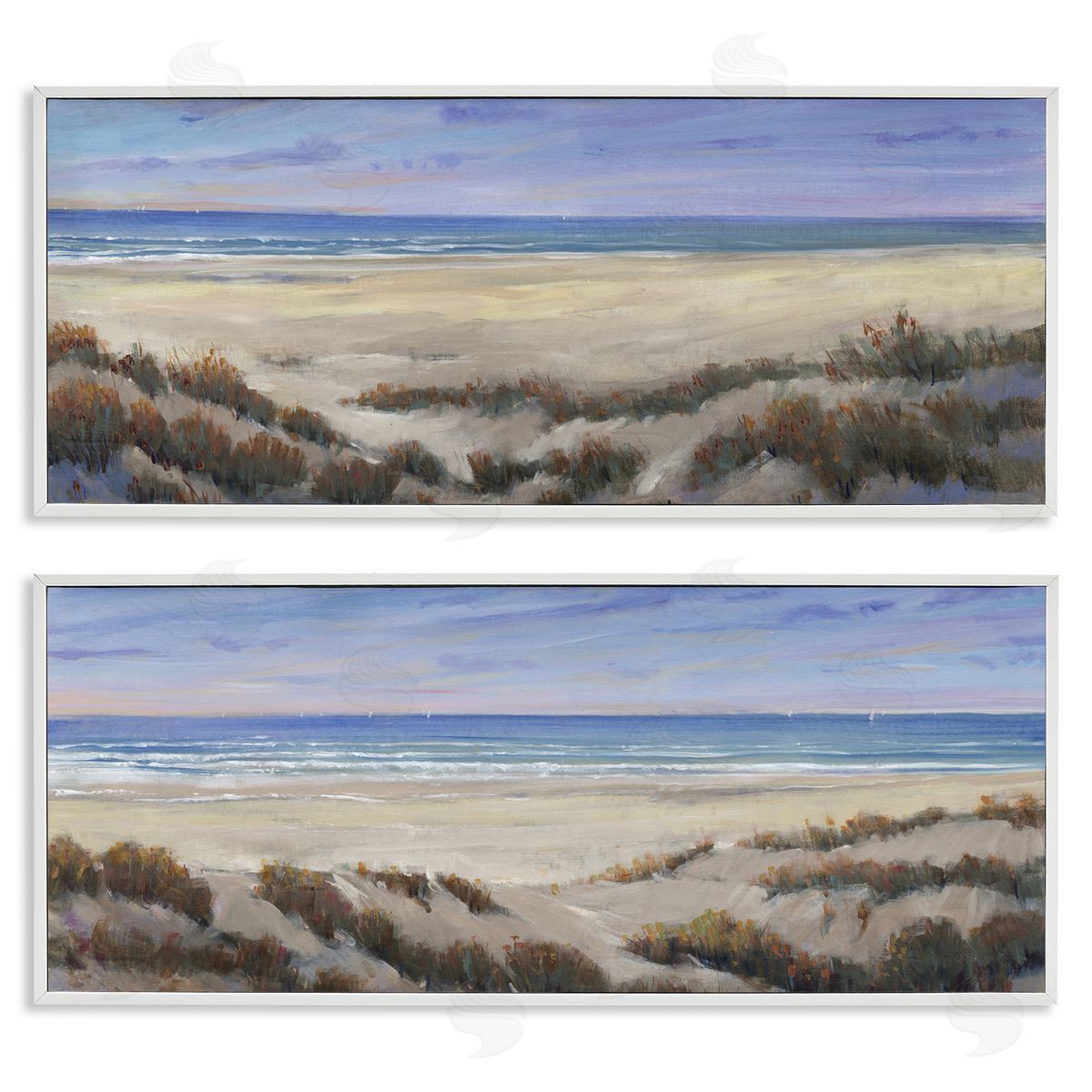 Coastal Beach Terrain White Frame Print Wall Art, Home Decor by Tim OToole
