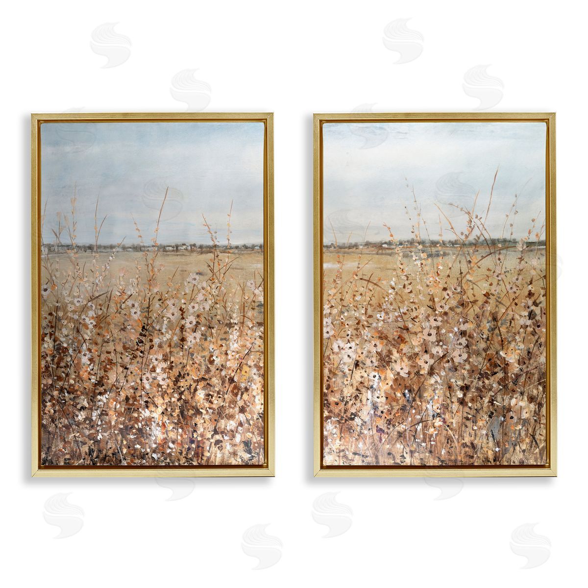 Rustic Country Prairie Gold Floating Frame Canvas Wall Art, Home Decor by Tim OToole