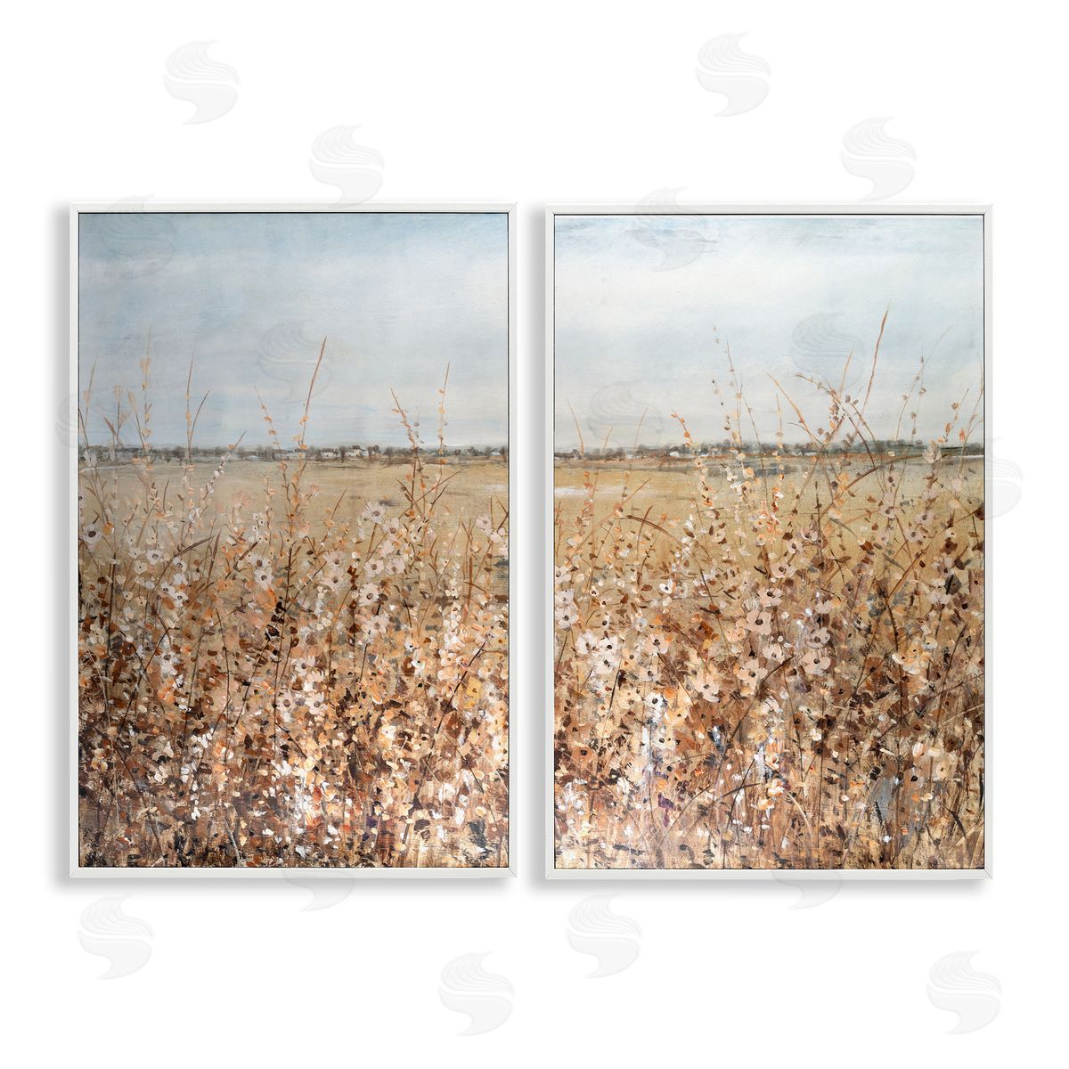 Rustic Country Prairie White Frame Print Wall Art, Home Decor by Tim OToole