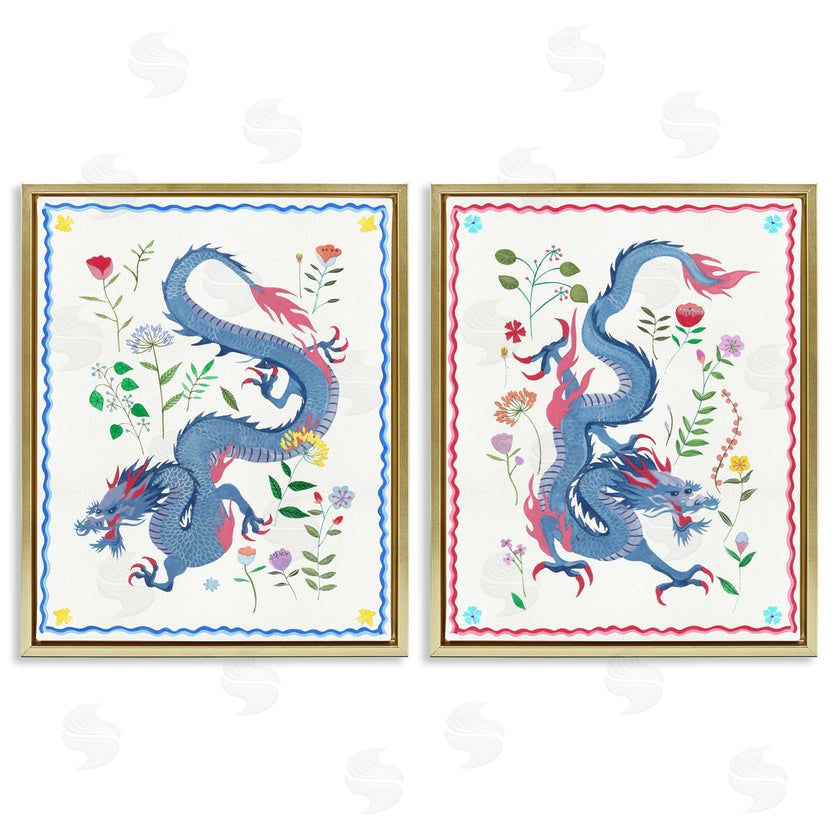 Melissa Wang  | Dragons with Flower Details